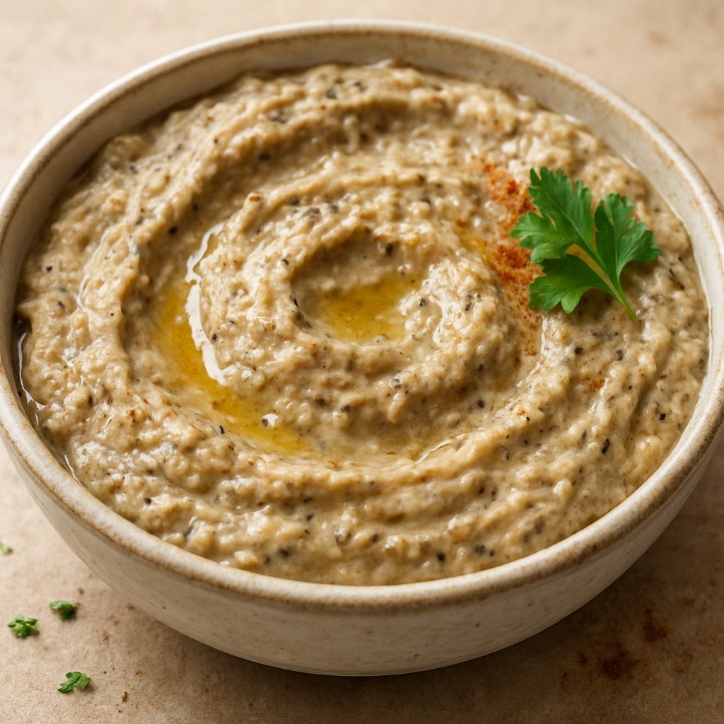 חציל קלוי מעוכה עם טחינה