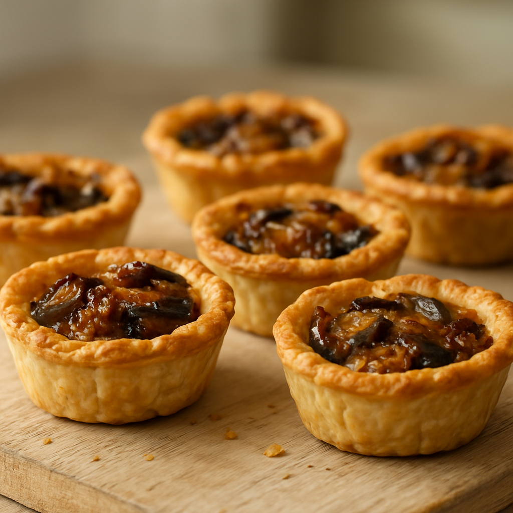 טארטלט חציל ובצל אפוי בניחוח תערובת תבלינים