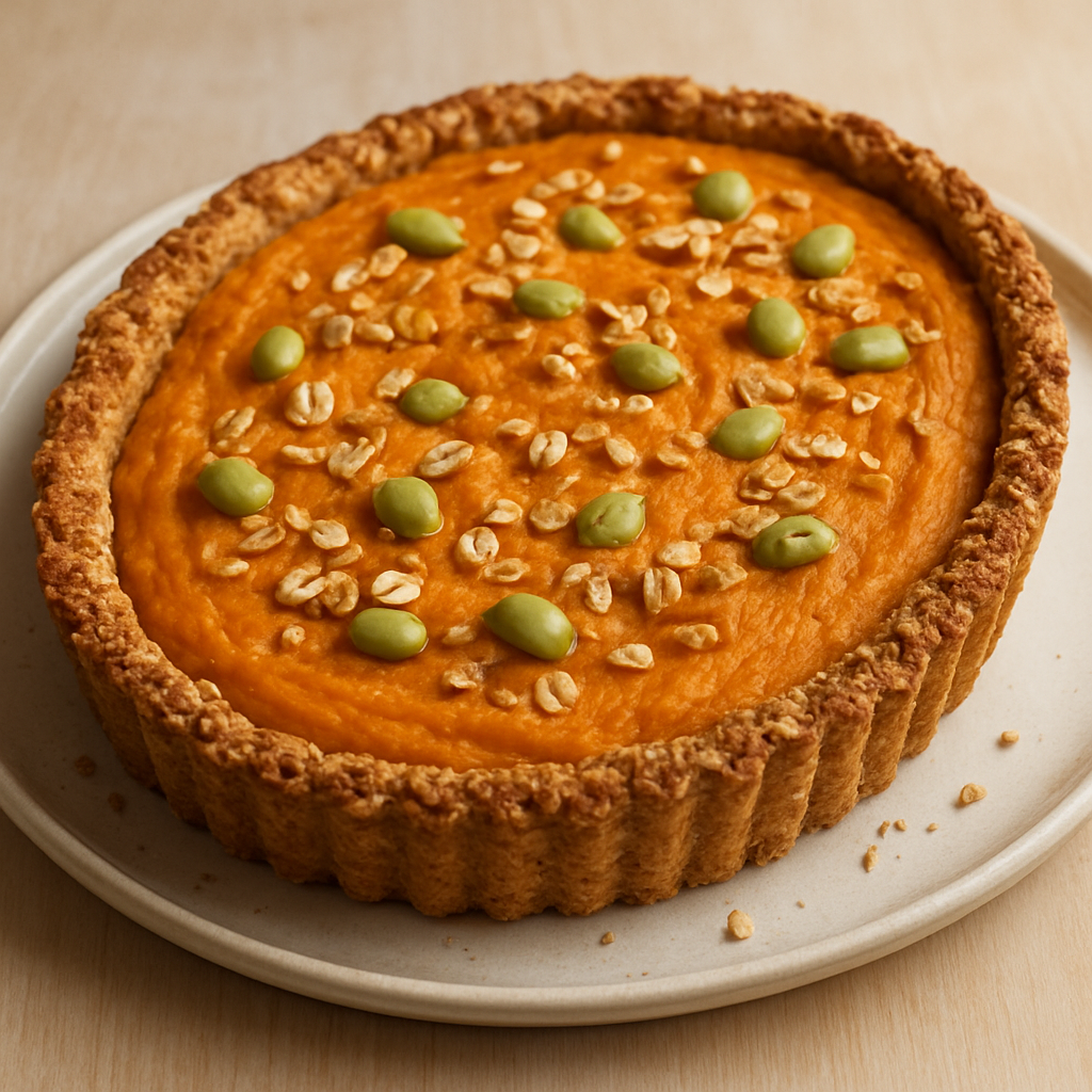 טארט בטטה קראנץ׳ עם פתיתי שעועית לימה