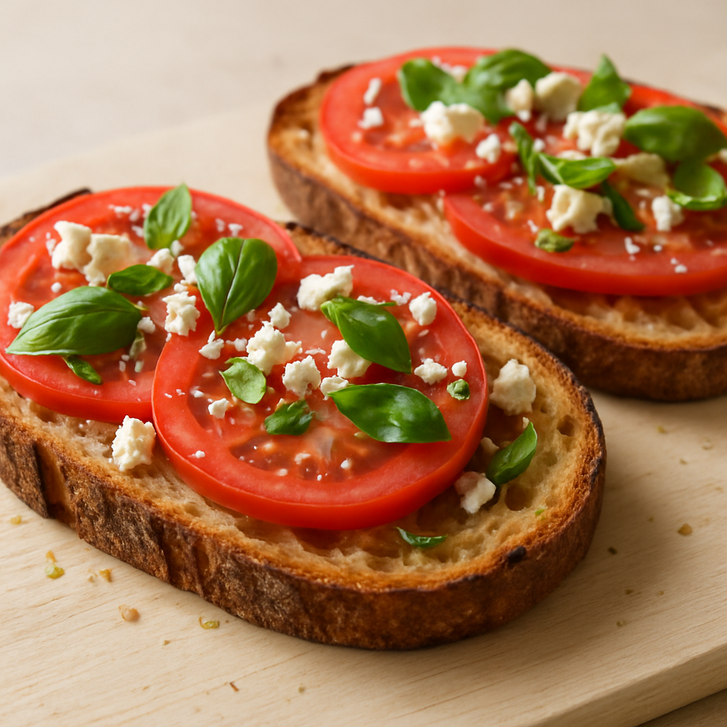 טוסטים חמים מעגבניות בומבה ופטה בסגנון ספרדי