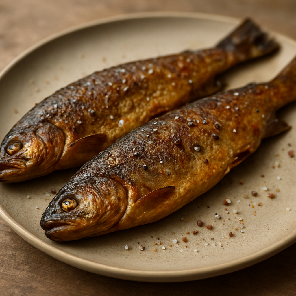 טרוטה מעושנת בחזרת ופלפל