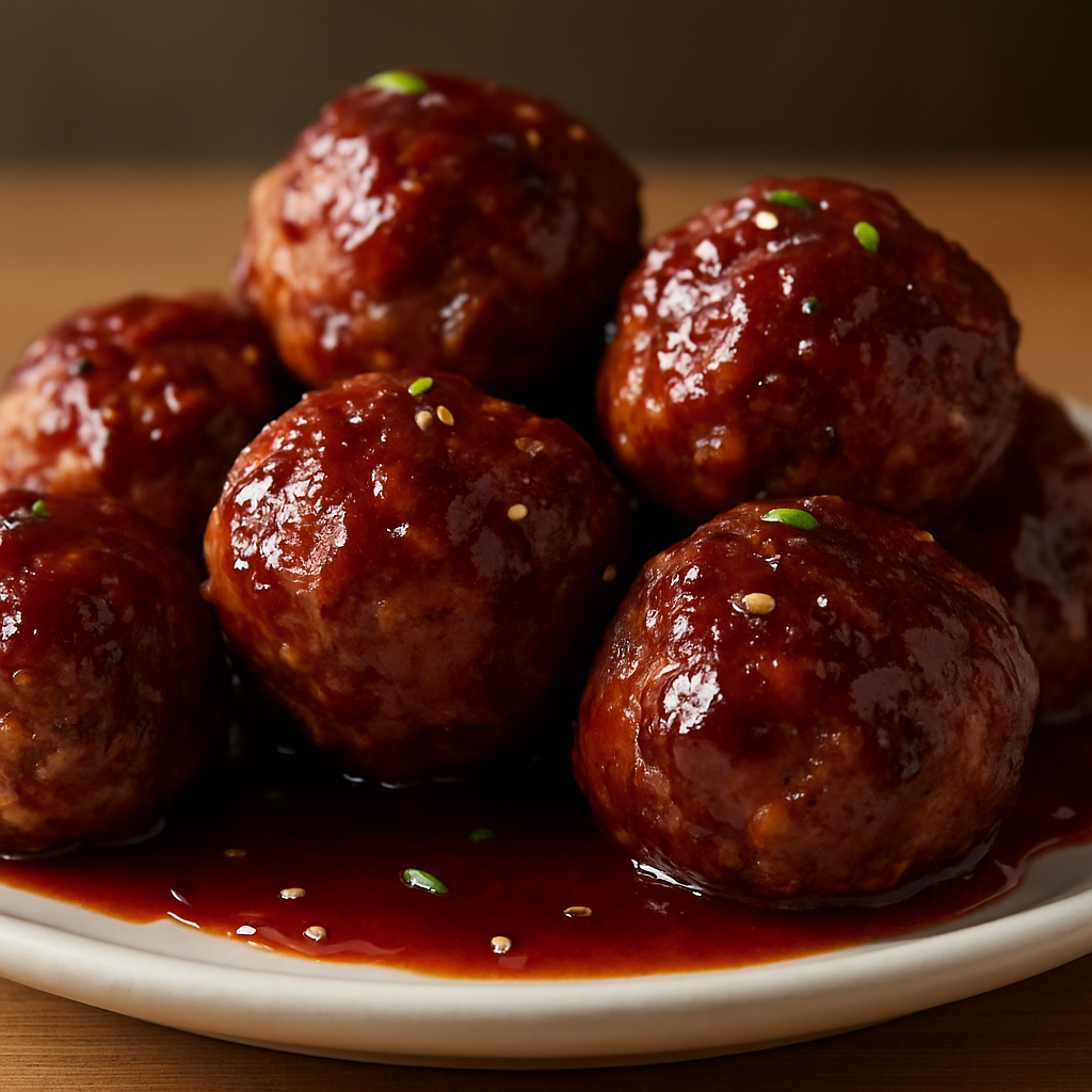 כדורי בשר בזיגוג שזיפים וחמוץ-מתוק