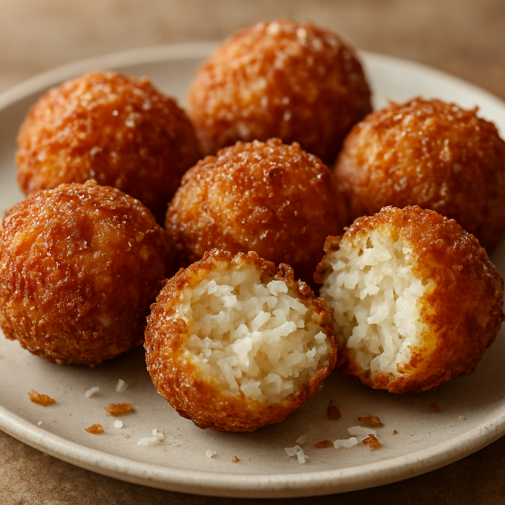 כדורי קוקוס מטוגנים כפולים