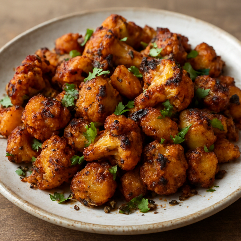 כרובית ותפוחי אדמה צרובים בספייס דרומי יבש