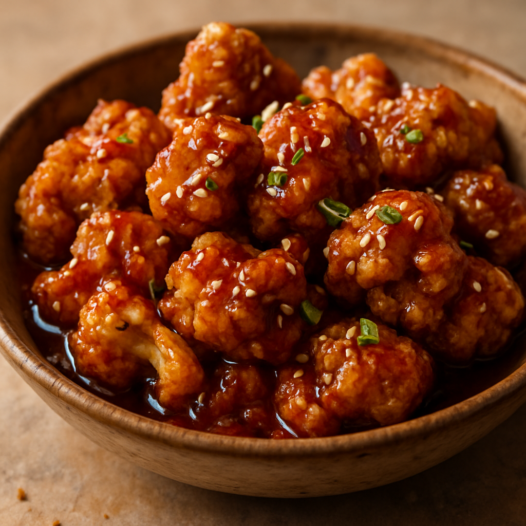 כרובית סצואנית אפויה בכלי חרס עם ציפוי קריספי