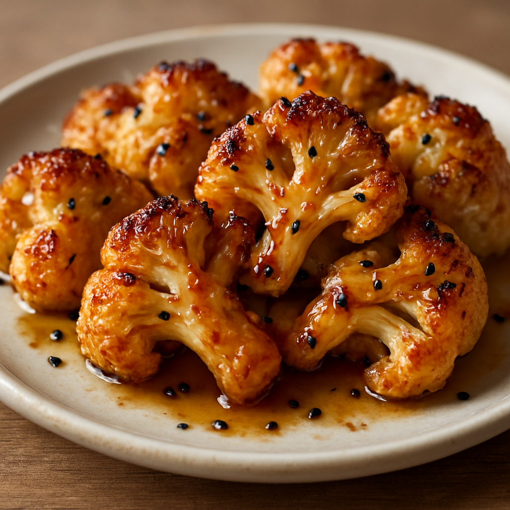 כרובית צלויה ברוטב פונזו וצ'ילי מתוק (קר)