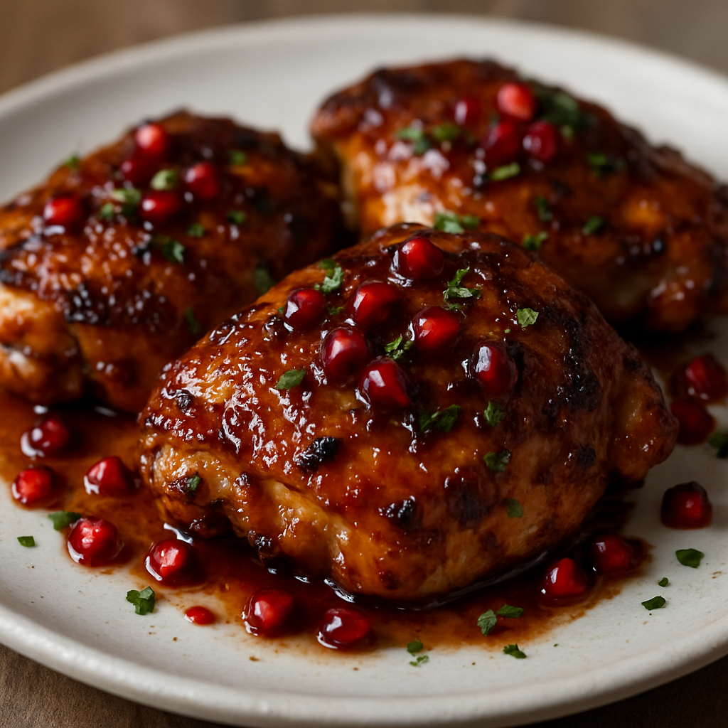 כרעיים עוף ברוטב קוקוס, דבש ורימון