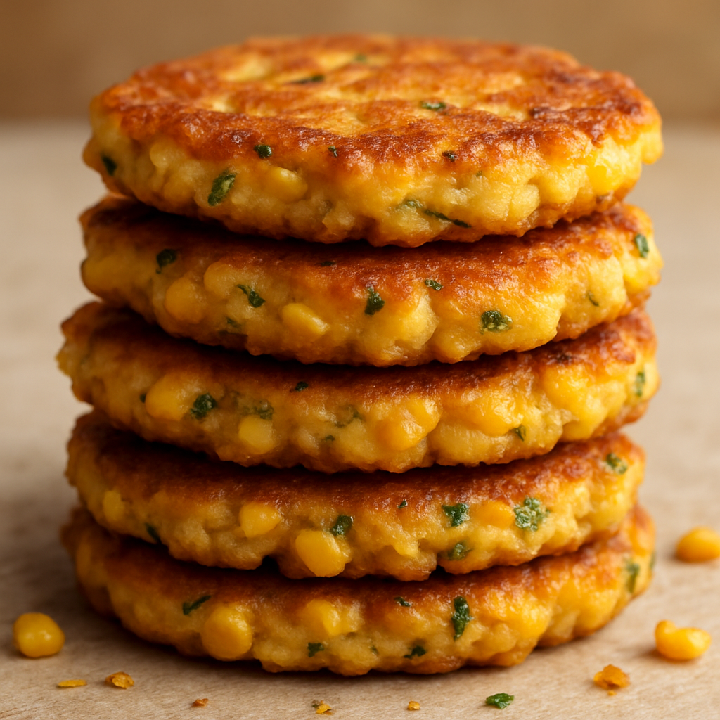 לביבות תירס קולומביאניות עם חיזוק קורנפלור לפריכות