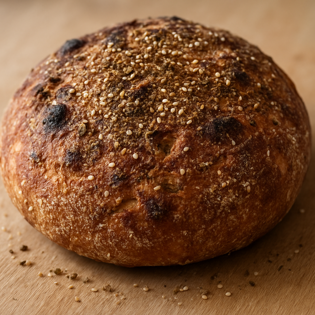 לחם חיטה מלא בסגנון בדואי בתבנית ברזל