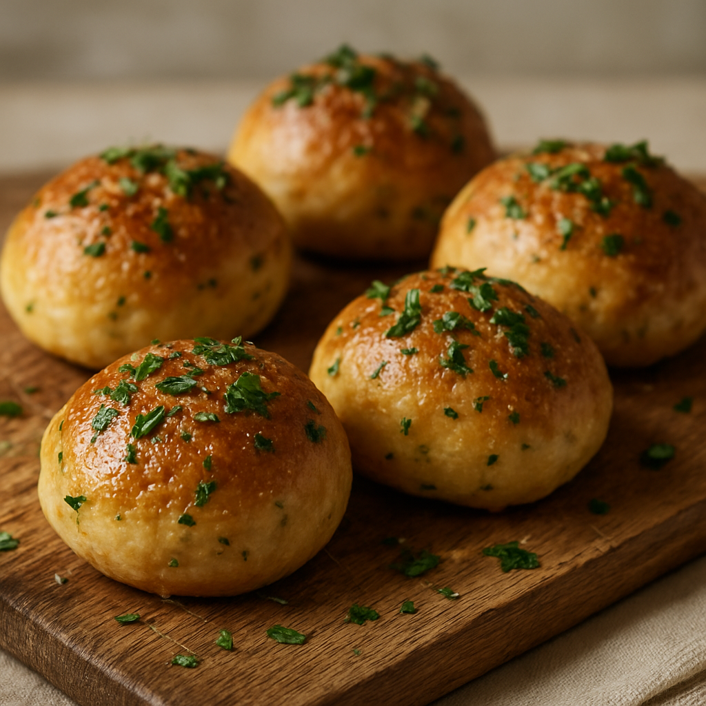 לחמניות שום ופטרוזיליה אפויות