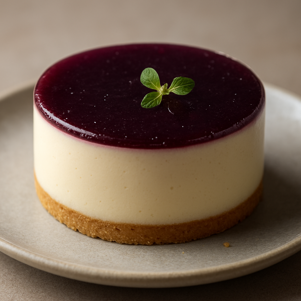 מוס אוכמניות, גבינת שמנת ולימון