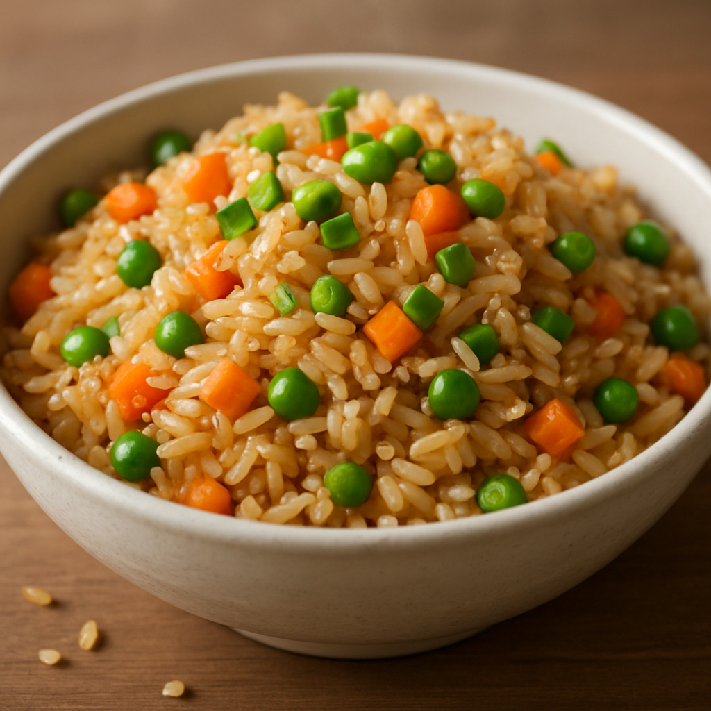 מוקפץ אורז מהיר עם ירקות