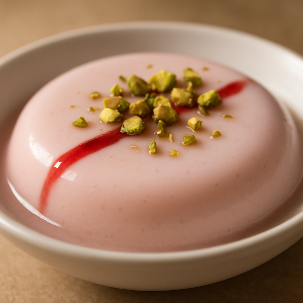 מלבי עם מי ורדים ואגוזי פיסטוק