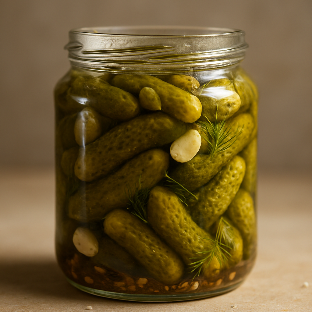 מלפפונים כבושים בסגנון יווני