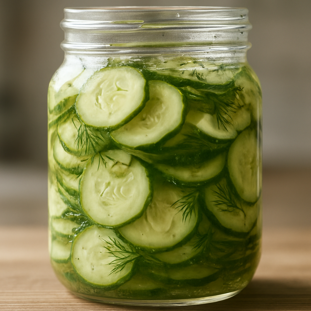 מלפפונים כבושים מהירים בסגנון סלובקי