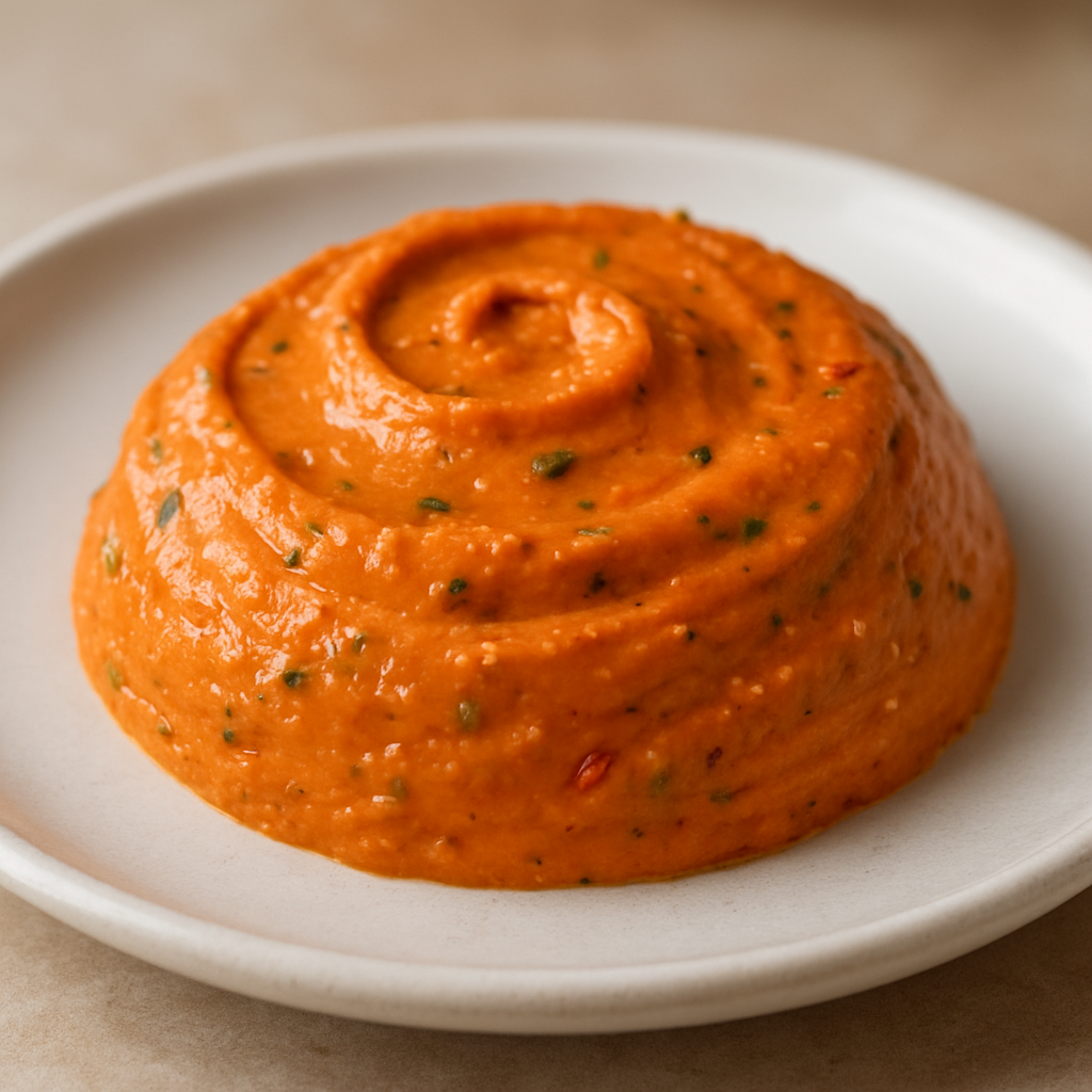 ממרח קשיו ופלפל קלוי במעבד מזון