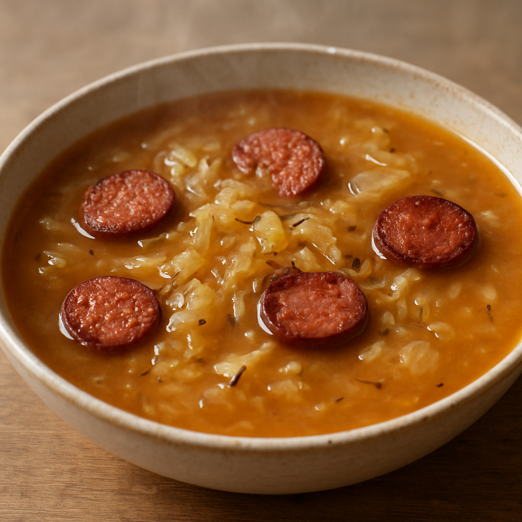 מרק כרוב חמוץ סלובקי (קפושטניצה)