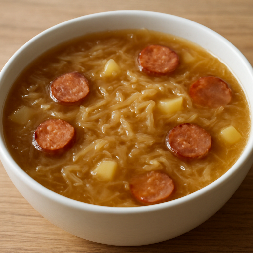 מרק כרוב חמוץ סלובקי מקוצר לאמצע השבוע