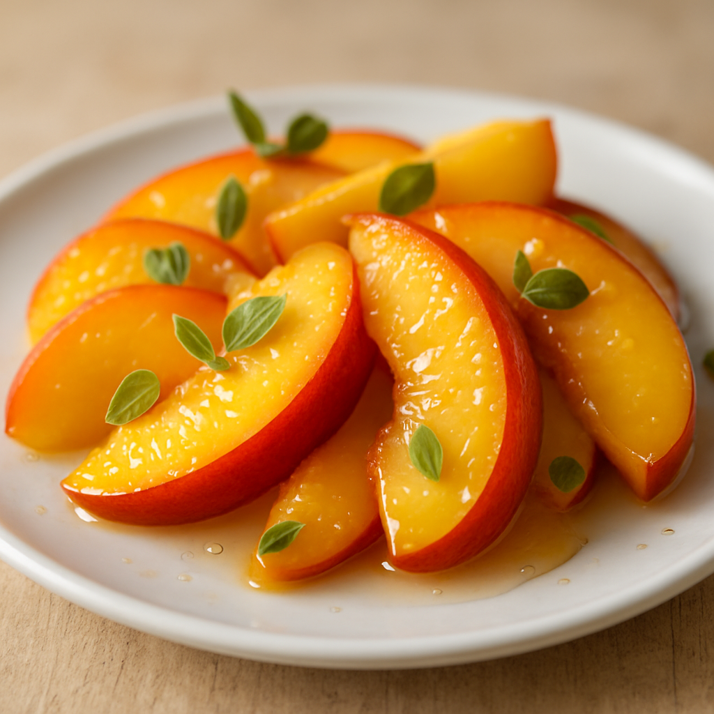 נקטרינות מושרות בסוכר ומרווה