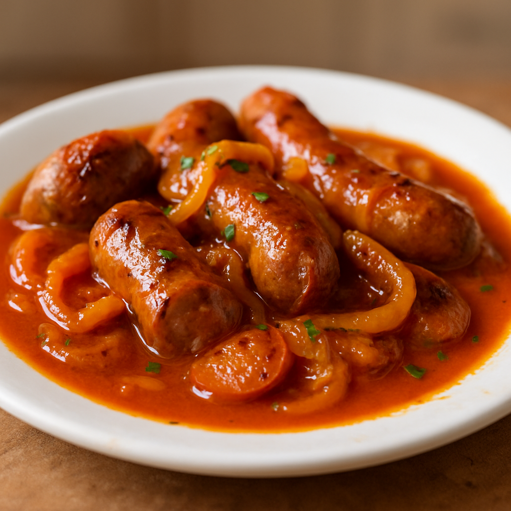 נקניקיות ברוטב פפריקה ושיחזור צלייה