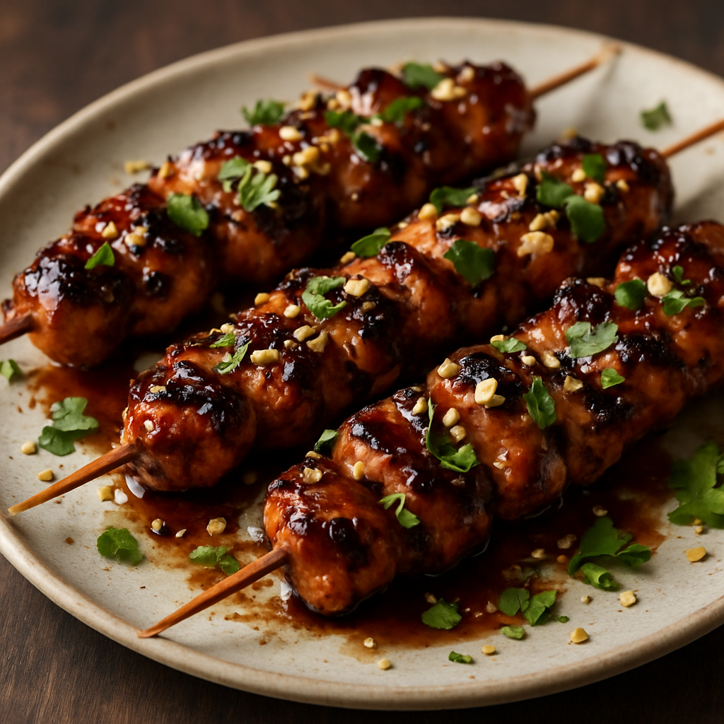 סאטה עוף בקקאפ וסלת בוטנים