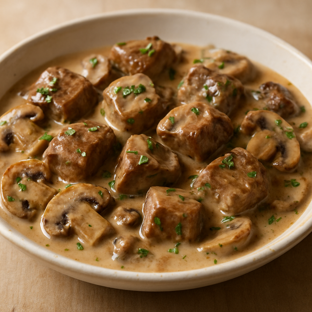 סטוגנוף בקר בישול איטי בסיר כבד