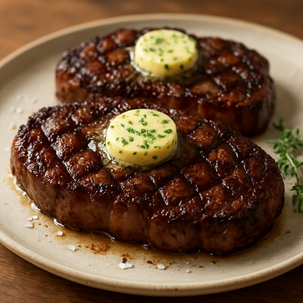 סטייק ריבאיי צרוב על הגריל