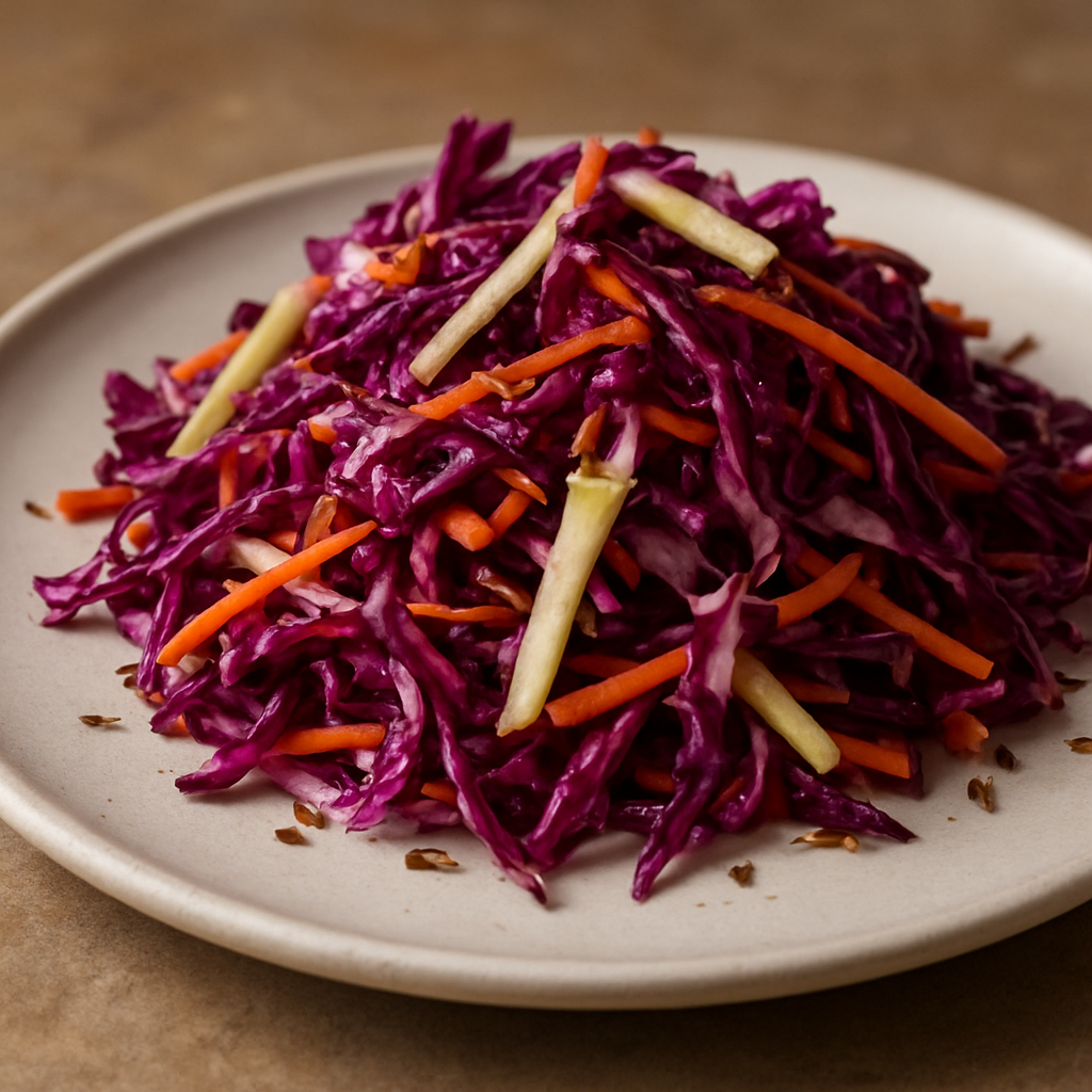 סלט כרוב אדום מוקפץ בסגנון כפרי