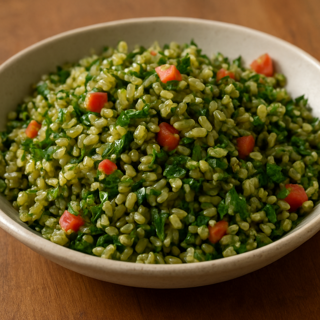 סלט פריק בדואי עם נענע ולימון