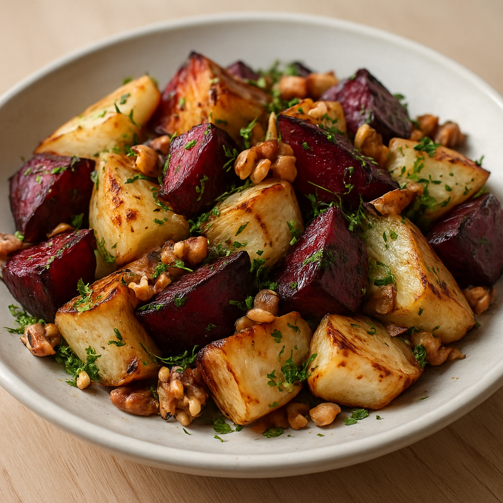 סלט שורש עם שמיר ולימון