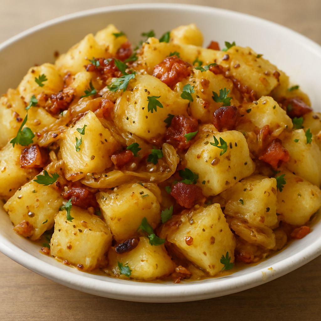 סלט תפוחי אדמה גרמני מוקפץ וקרה