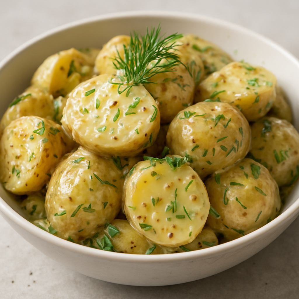 סלט תפוחי אדמה שבדי עם בצל ירוק וליים