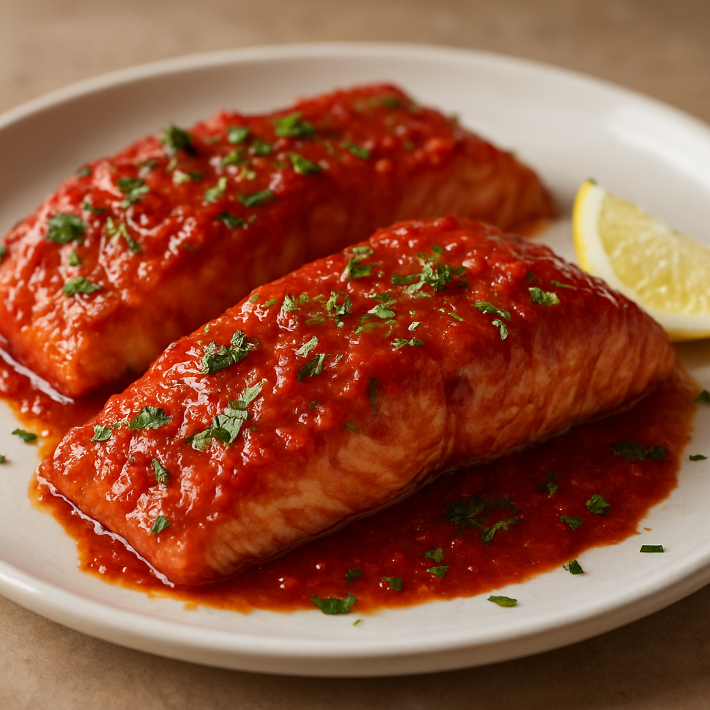 סלמון ברוטב שושקה קליל ועשיר