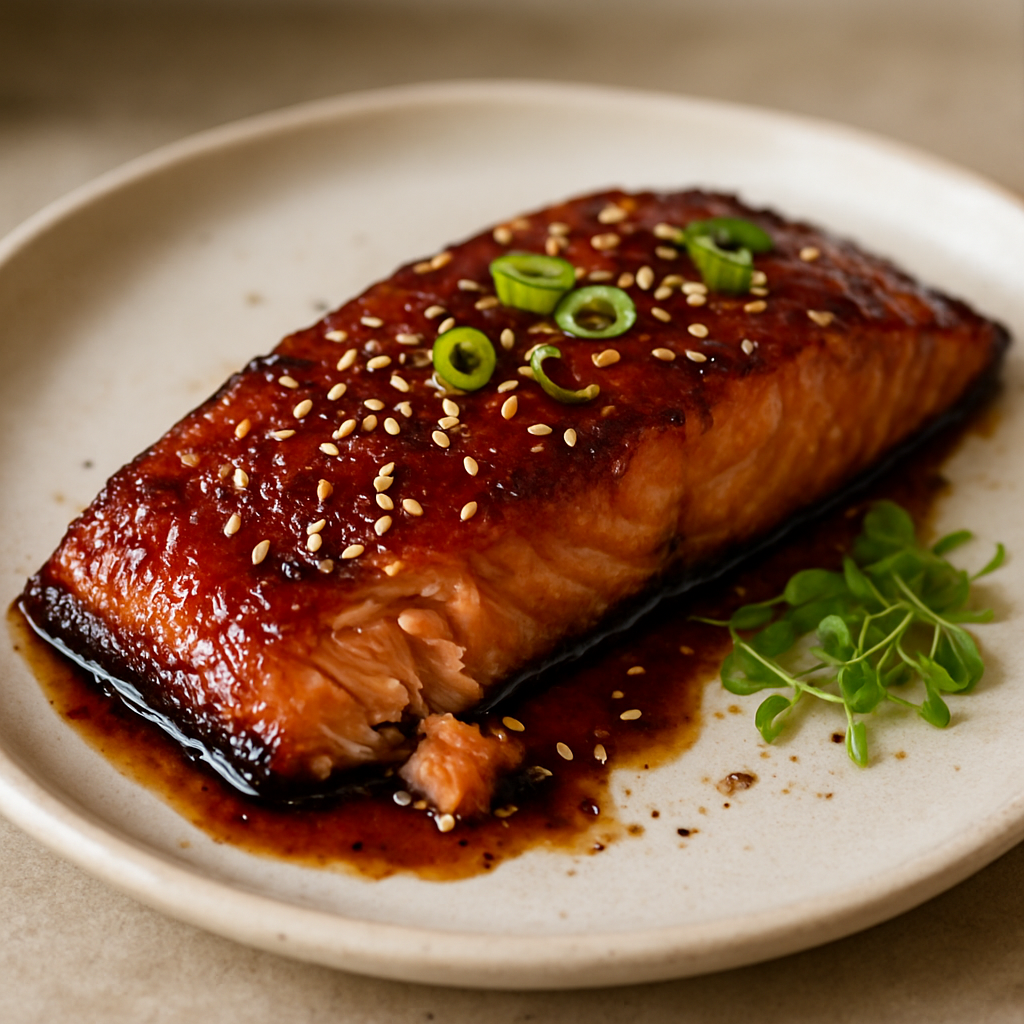 סלמון צלוי בסויה ויוזו (לאכילה קרה)