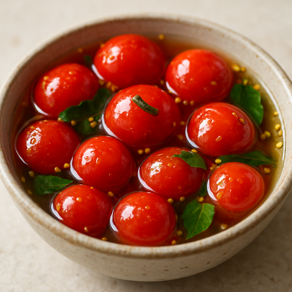 עגבניות שרי בחומץ ותבלינים הודים