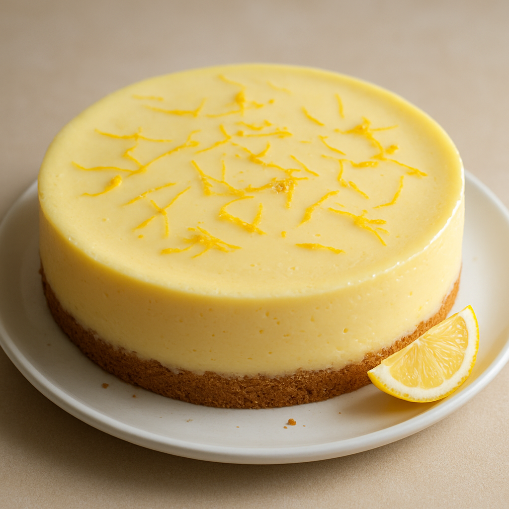 עוגת גבינה לימונית קרה ללא אפייה