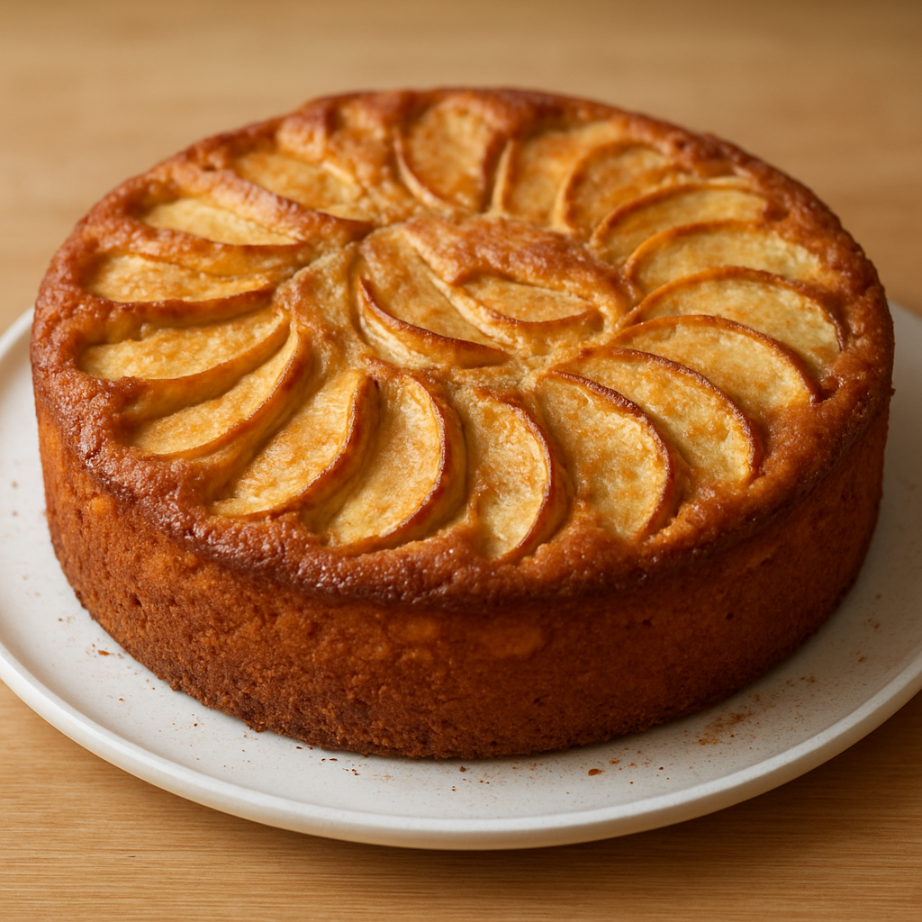 עוגת תפוחים הולנדית עם הברשת סירופ סוכר