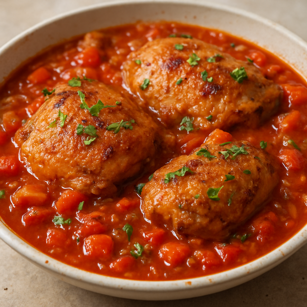 עוף מחבת בדואי עם ירקות ברונואז