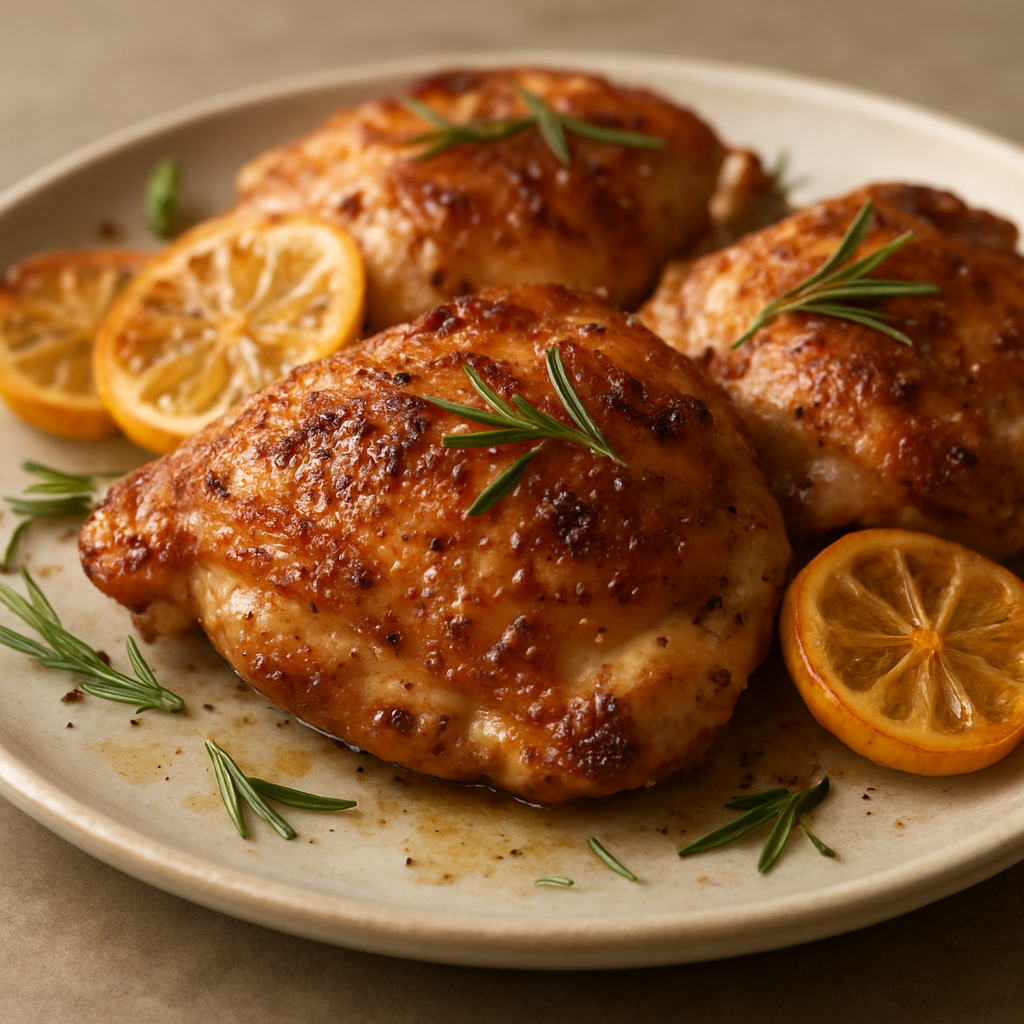 עוף צלוי בלימון ושמן זית