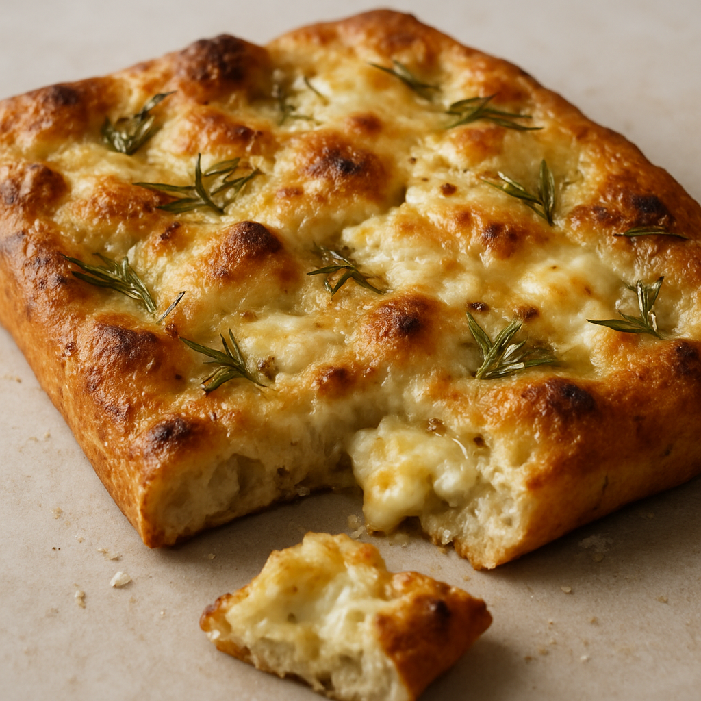 פוקאצ'ה רוזמרין וטלהגיו מעושנת