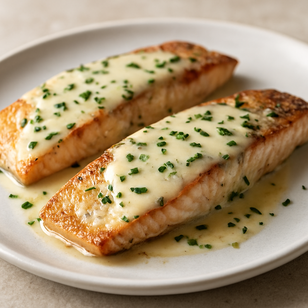 פורל אפוי בשמנת וקוקוס