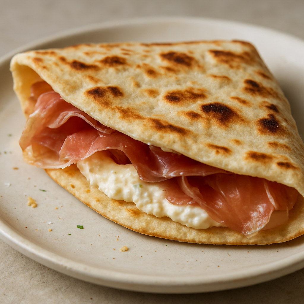 פיאדינה מעושנת עם פרושוטו ושרקינו