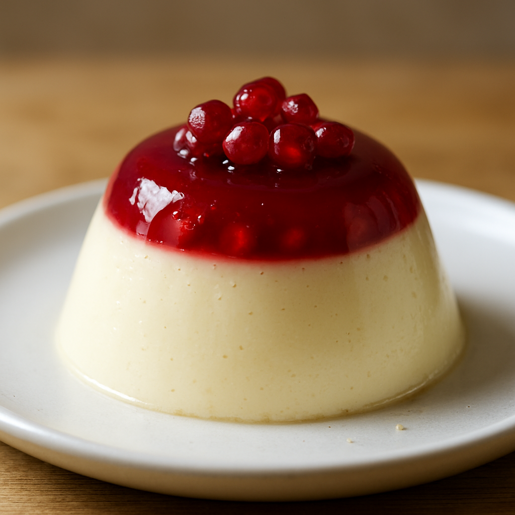 פנה קוטה ורד עם ג'לי רימונים