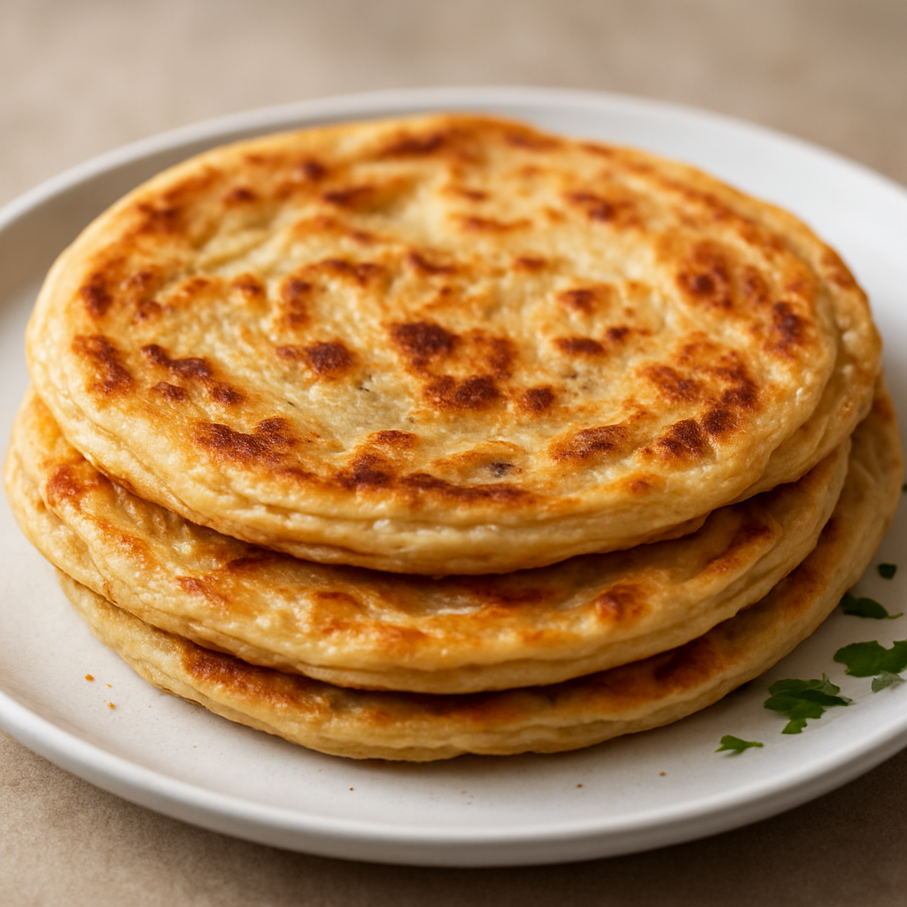 פרתה ממולאת פאניר ועשבי תיבול עם קיפול עדין