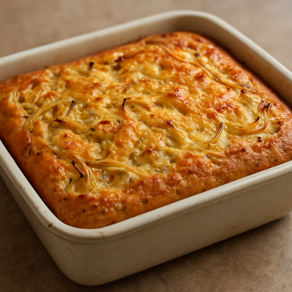 פשטידת בצל טריפוליטאית לחם-בצל עשיר