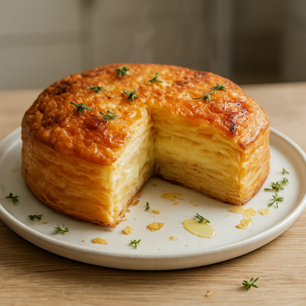 פשטידת גבינה ודבש בשכבות עם פרמזן