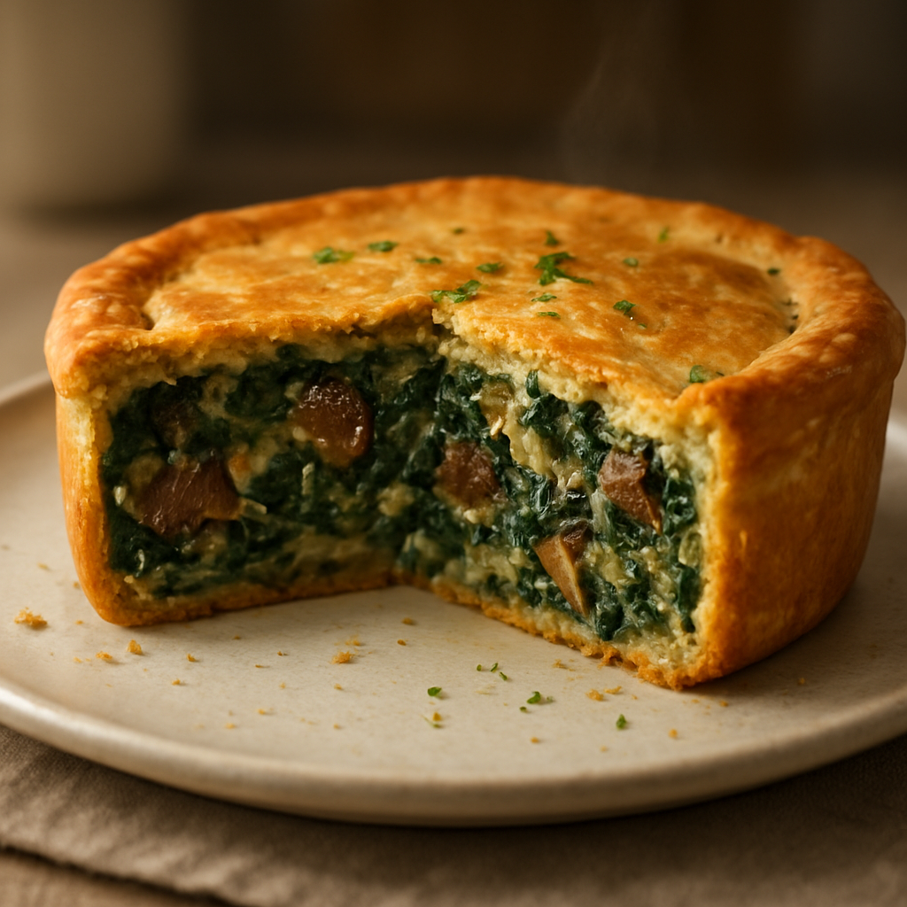 פשטידת גבינה ותרד עם פורצ'יני