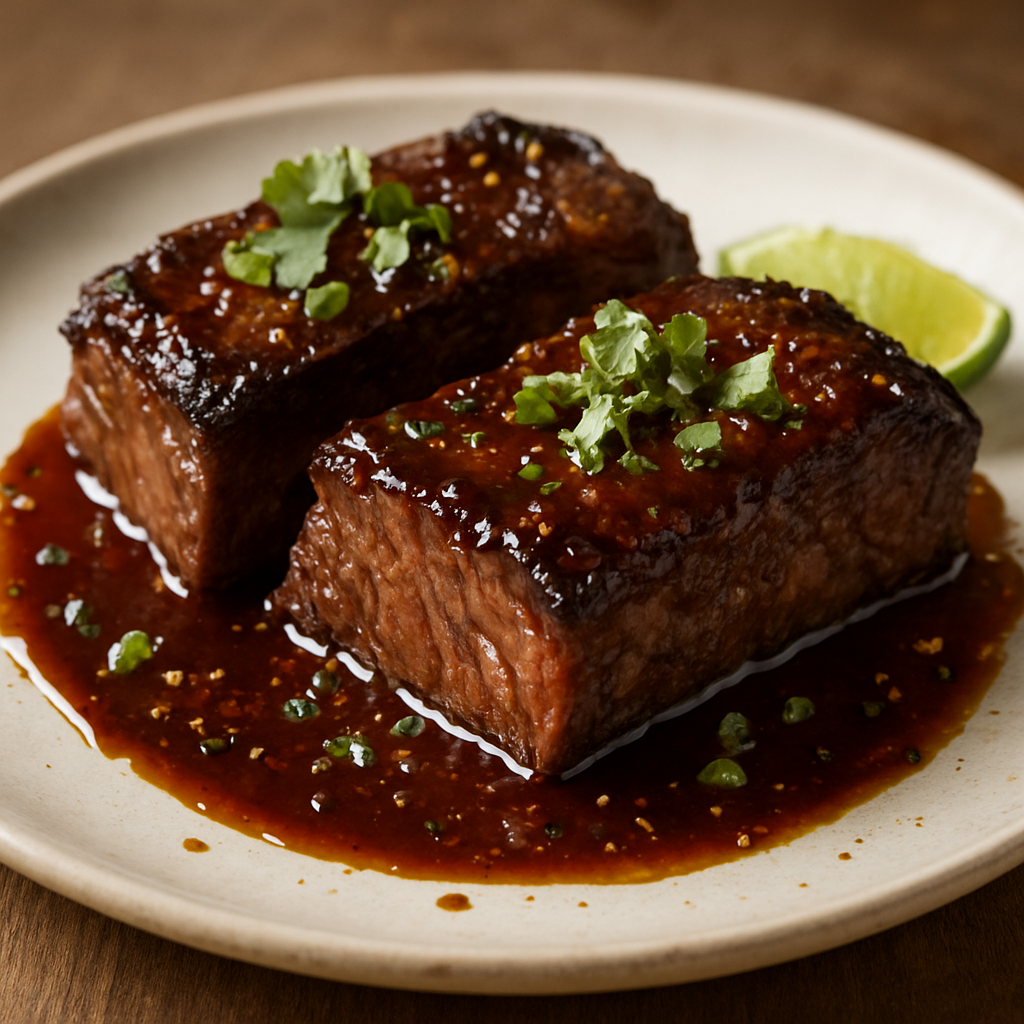 צלעות עגל צרובות ברוטב תמרהינד ודבש