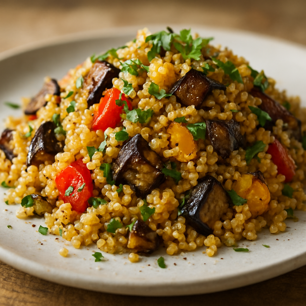 קוסקוס צרוב עם ירקות ועשבי תיבול