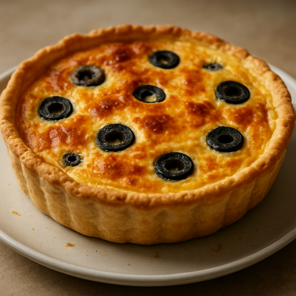 קיש חומוס וזיתים אפוי בטורבו